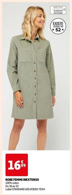 Auchan ROBE FEMME INEXTENSO offre