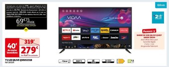 Auchan TV LED QILIVE Q50US231B offre