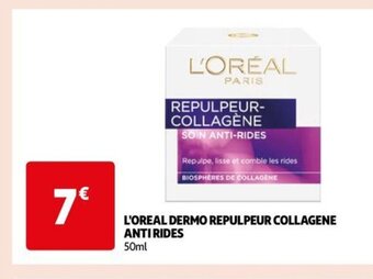Auchan L'OREAL DERMO REPULPEUR COLLAGENE ANTI RIDES offre