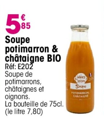 Soupe potimarron & châtaigne BIO