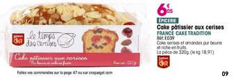 Croque Gel Cake pâtissier aux cerises offre