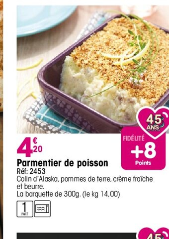 Croque Gel Parmentier de poisson offre