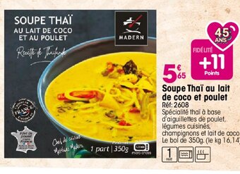 Croque Gel Soupe Thaï au lait de coco et poulet offre