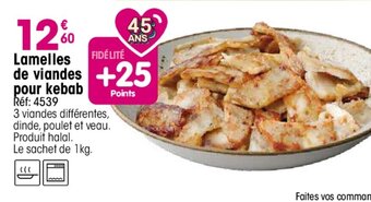 Croque Gel Lamelles de viandes pour kebab offre