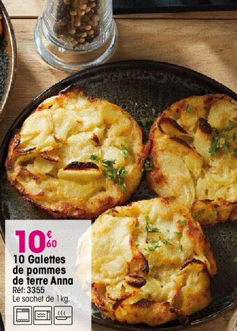 Croque Gel 10 Galettes de pommes de terre Anna offre