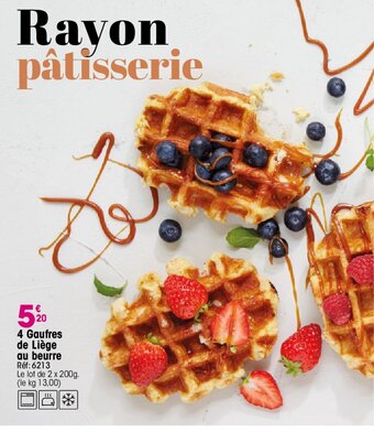 Croque Gel 4 Gaufres de Liège au beurre offre