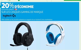Auchan SUR LES CASQUES GAMING DE MARQUE offre