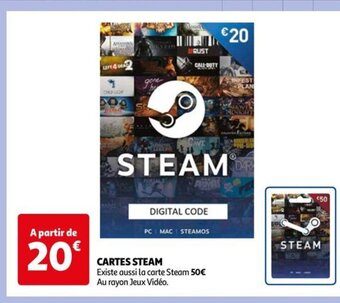 Auchan CARTES STEAM offre