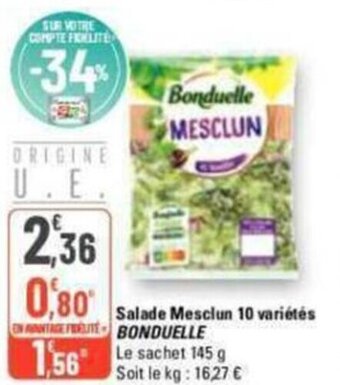 G20 Salade Mesclun 10 var Bonduelle MESCLUN iétés offre