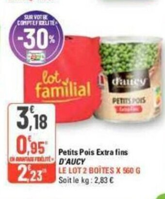 G20 Petits Pois Extra fins OF ANTE FEITE D'AUCY offre