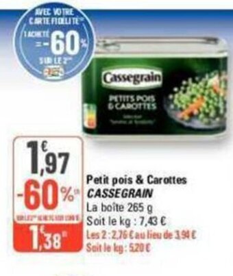 Petit pois & Carottes Cassegrain