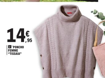 E.Leclerc 2 "PONCHO FEMME "TISSAIA" offre