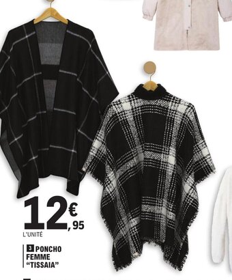 E.Leclerc 3 PONCHO FEMME TISSAIA offre
