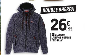 E.Leclerc BLOUSON LAINAGE HOMME TISSAIA offre
