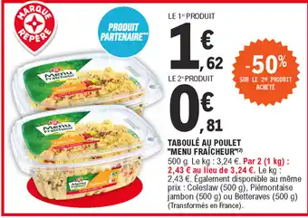 E.Leclerc Taboulé au poulet "menu fraîcheur" offre