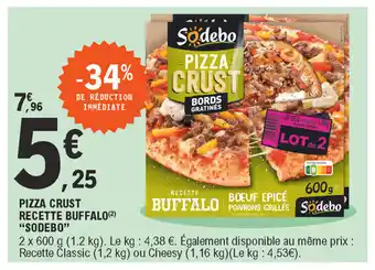 E.Leclerc Pizza crust recete buffalo "sodebo" offre