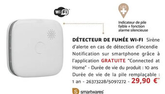 Bricomarché DÉTECTEUR DE FUMÉE WI-FI offre