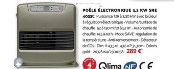 POÊLE ÉLECTRONIQUE 3,3 KW SRE 4033C