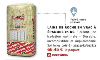 Bricomarché LAINE DE ROCHE EN VRAC À ÉPANDRE 25 KG offre