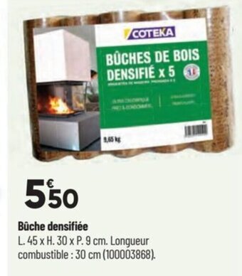 Bûche densifiée