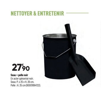 Bricorama Seau + pelle noir offre