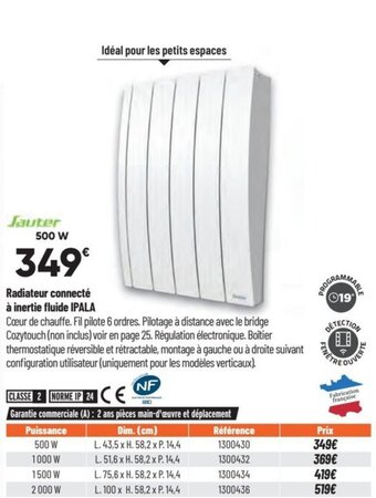 Bricorama Radiateur connecté à inertie fluide IPALA offre