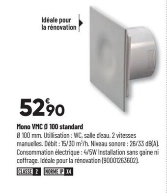 Mono VMC Ø 100 standard