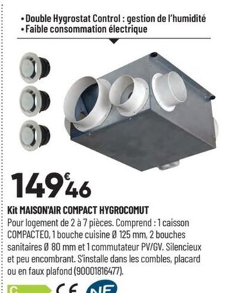 Bricorama Kit MAISON'AIR COMPACT HYGROCOMUT offre