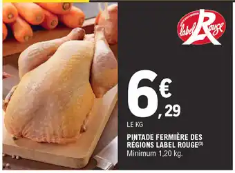 Pintade fermière des régions label rouge