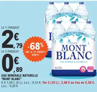 E.Leclerc Eau Minérale Naturelle Mont Blanc offre