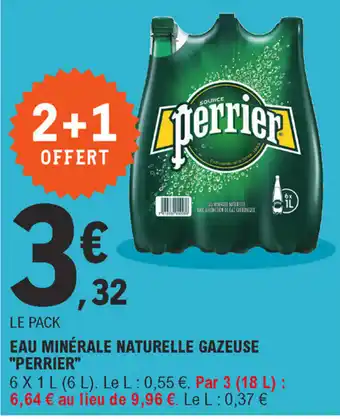 E.Leclerc Eau Minérale Naturelle Gazeuse Perrier offre