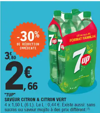 E.Leclerc 7Up Saveur Citron & Citron Vert offre
