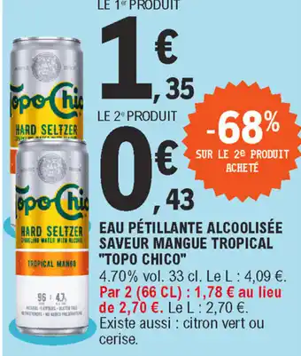 E.Leclerc Eau Pétillante Alcoolisée Saveur Mangue Tropical offre