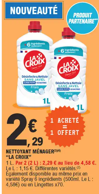 E.Leclerc Nettoyant Ménager La Croix offre