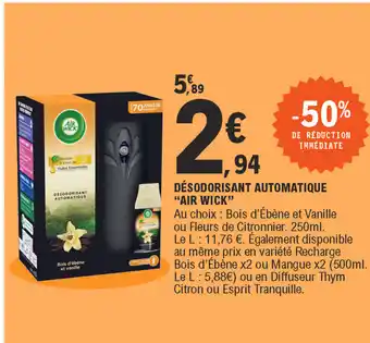 E.Leclerc Désodorisant Automatique Air Wick offre