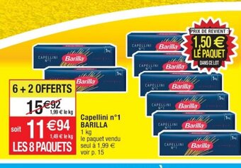 Cora x Carrefour Capellini Barilla offre
