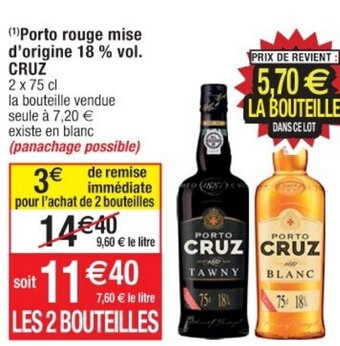 Cora x Carrefour Porto rouge mise d'origine 18 % vol. CRUZ offre
