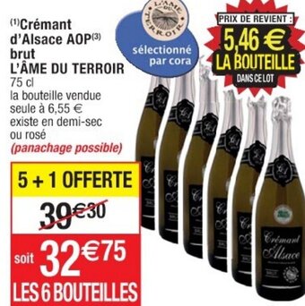 Cora x Carrefour Crémant d'Alsace AOP (3) brut L'ÂME DU TERROIR offre