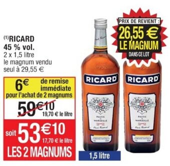 Cora x Carrefour RICARD 45 % vol. offre
