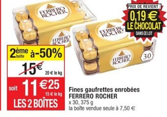 Cora x Carrefour Fines gaufrettes enrobées FERRERO ROCHER offre