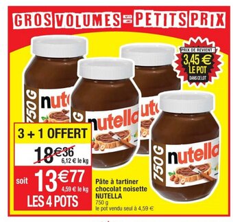 Cora x Carrefour Pâte à tartinern chocolat nutella offre