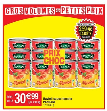 Cora x Carrefour Ravioli sauce tomate PANZANI offre