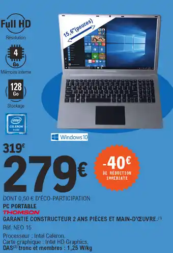 E.Leclerc PC Portable offre