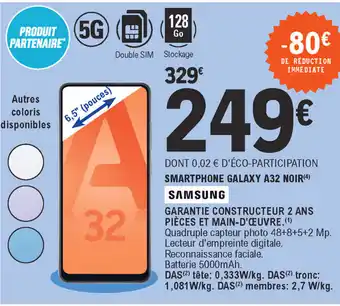 E.Leclerc Smartphone Galaxy A32 Noir offre