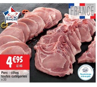 Cora x Carrefour Porc: côtes toutes catégories offre