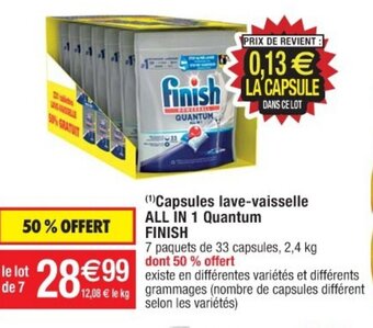Capsules lave-vaisselle ALL IN 1 Quantum FINISH