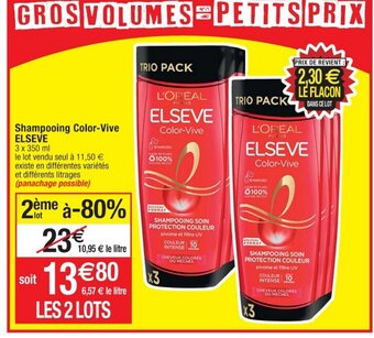 Cora x Carrefour Shampooing Color-Vive ELSEVE offre