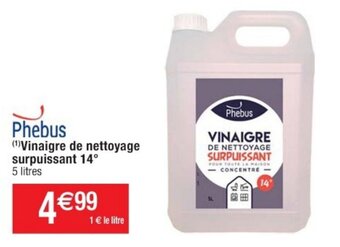 Cora x Carrefour Vinaigre de nettoyage surpuissant 14° offre
