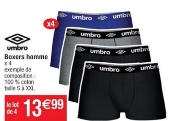 Cora x Carrefour Boxers homme offre