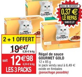 Cora x Carrefour Régal de sauce GOURMET GOLD offre